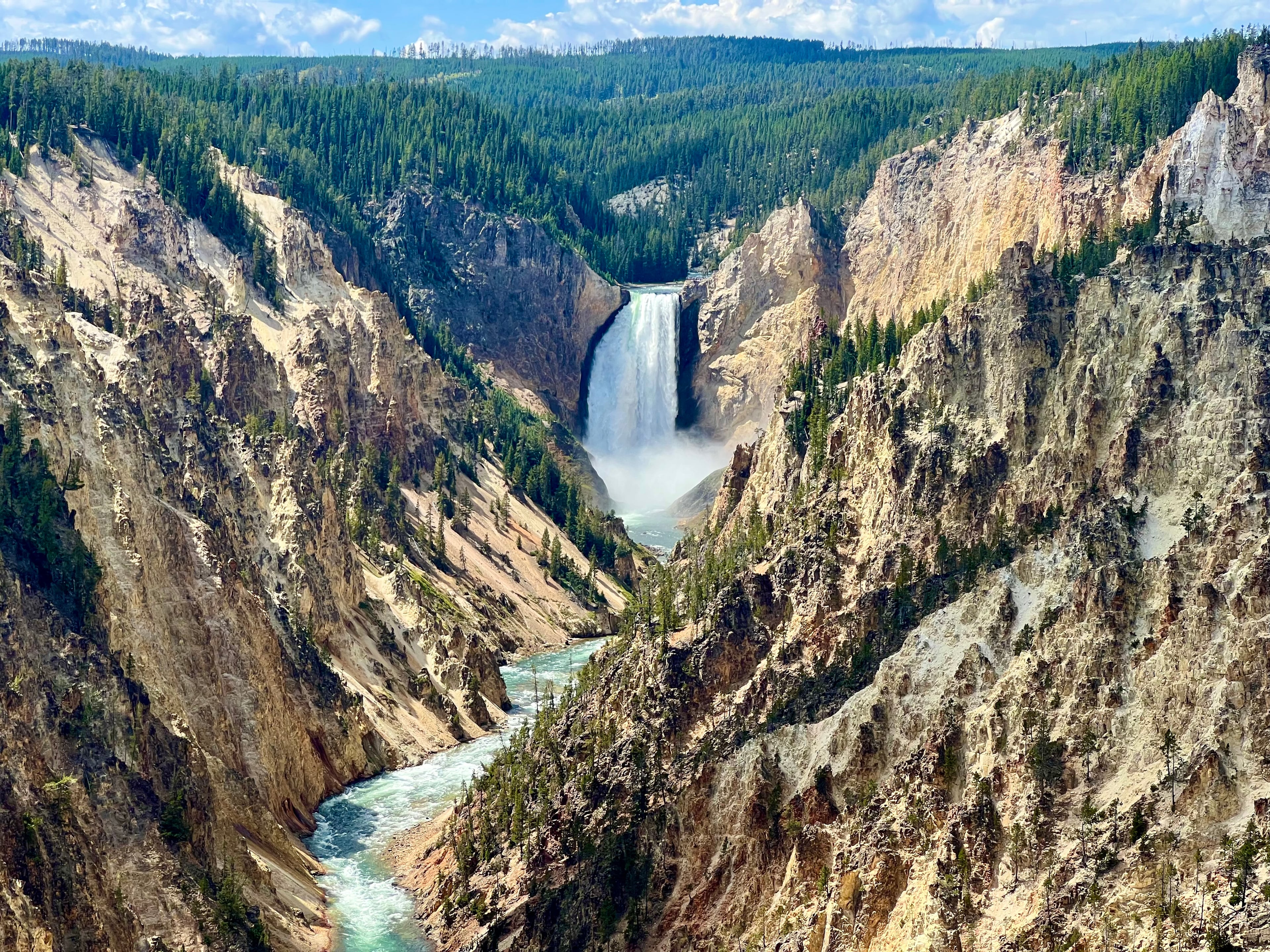Lower falls from Artist's Point, Yellowstone National Park, Wyoming